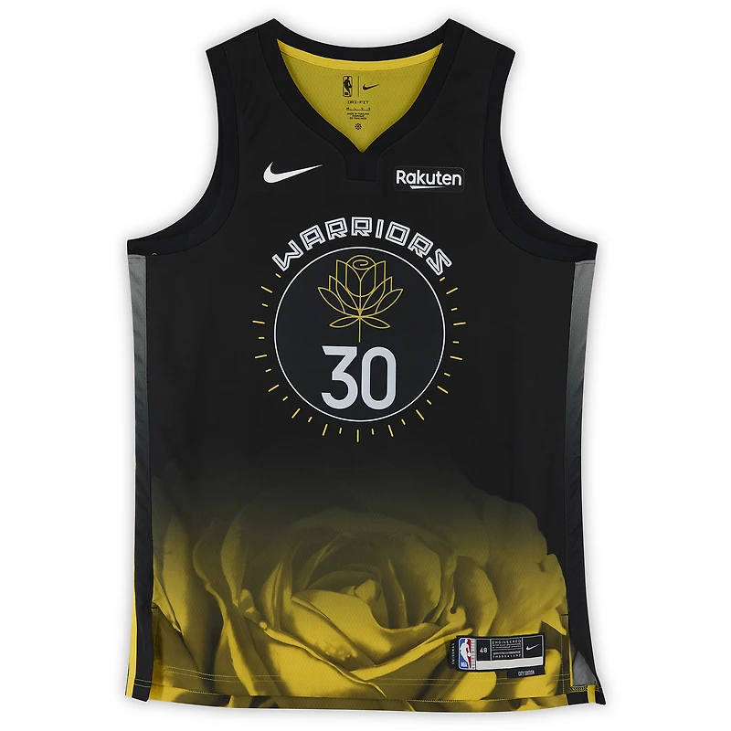 Stephen Curry Golden State Warriors Autographed Black Nike 2022-23 City Edition Swingman Jersey