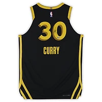 Stephen Curry Golden State Warriors Autographed Black Nike 2023-24 City Edition Authentic Jersey