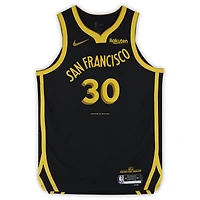 Stephen Curry Golden State Warriors Autographed Black Nike 2023-24 City Edition Authentic Jersey