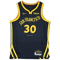 Stephen Curry Golden State Warriors Autographed Black Nike 2023-24 City Edition Swingman Jersey - JSA
