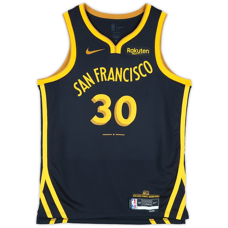 Stephen Curry Golden State Warriors Autographed Black Nike 2023-24 City Edition Swingman Jersey - JSA
