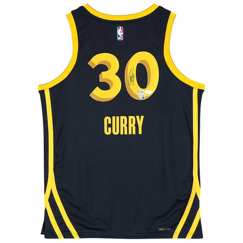 Stephen Curry Golden State Warriors Autographed Black Nike 2023-24 City Edition Swingman Jersey - JSA