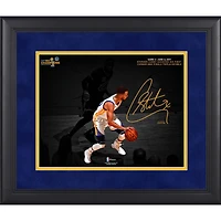 Stephen Curry Golden State Warriors Framed 11" x 14" 2017 NBA Finals Champions Triple-Double Spotlight Photograph - Facsimile Signature