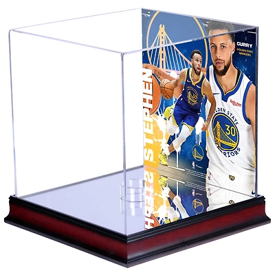 Stephen Curry Golden State Warriors Mahogany Basketball Display Case with Sublimated Plate