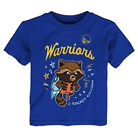 Toddler Heather Gray Golden State Warriors Two-Piece Guardians Of The Galaxy T-Shirt Set