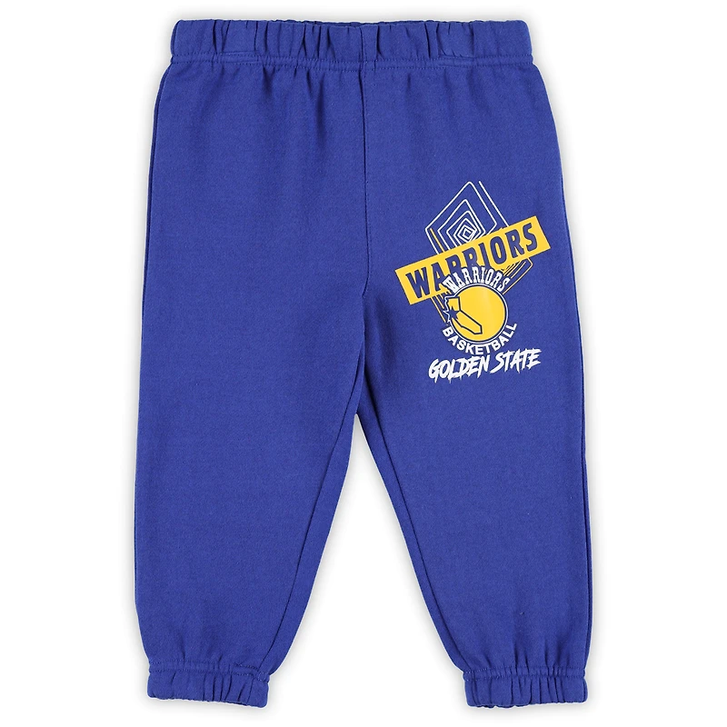 Toddler Mitchell & Ness Golden State Warriors Blockbuster Oversized Fleece Pant Set