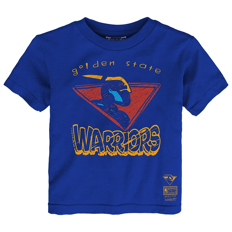 T-shirt Mitchell & Ness Royal Golden State Warriors pour tout-petit