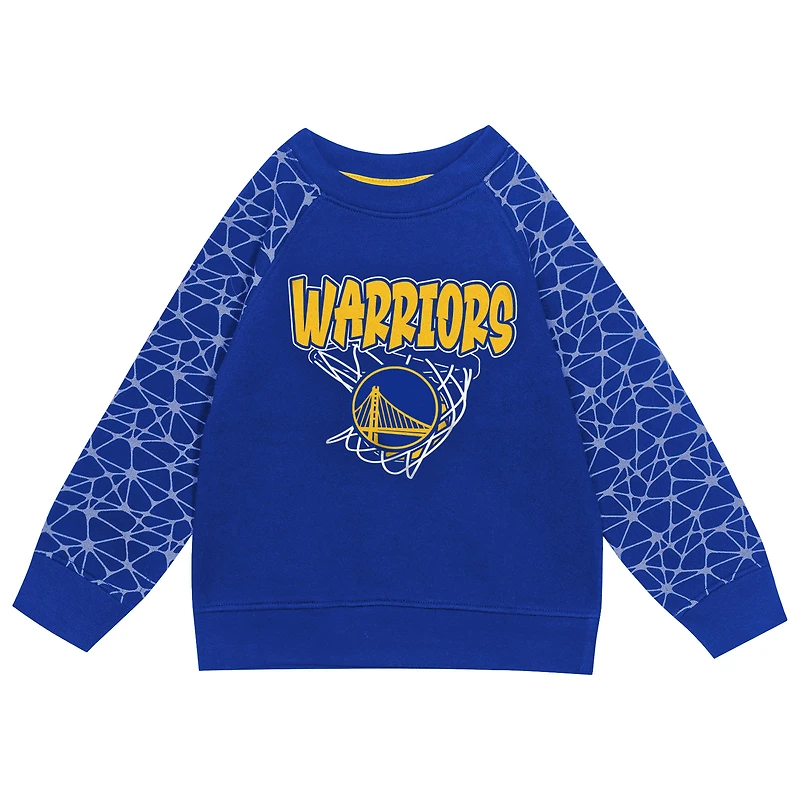 Ensemble sweat-shirt et pantalon en polaire Nothing But Net pour tout-petits Outerstuff Royal Golden State Warriors