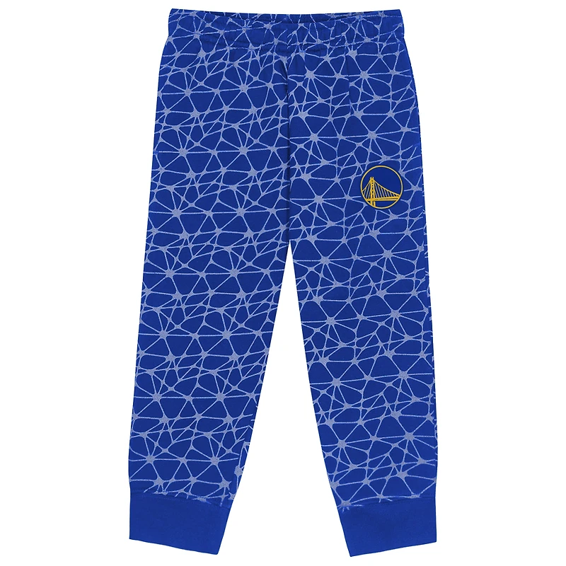 Toddler Outerstuff Royal Golden State Warriors Nothing But Net Fleece Sweatshirt & Pants Set
