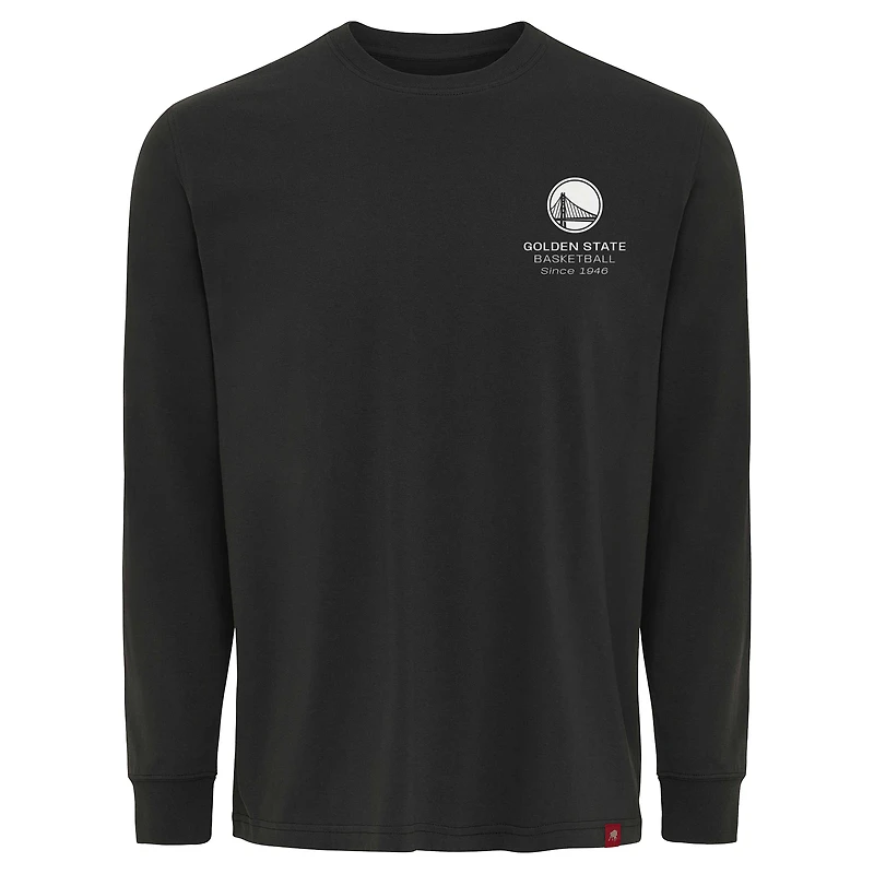 Unisex Adult Sportiqe Anthracite Golden State Warriors Athletic Club Collection Sherwood Relaxed Fit Premium Long-Sleeve T-Shirt
