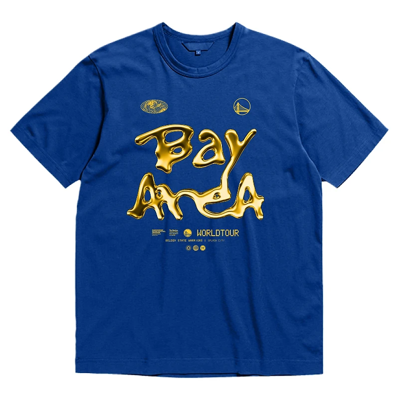 Unisex Bleacher Report x Mitchell & Ness Royal Golden State Warriors World Tour T-Shirt