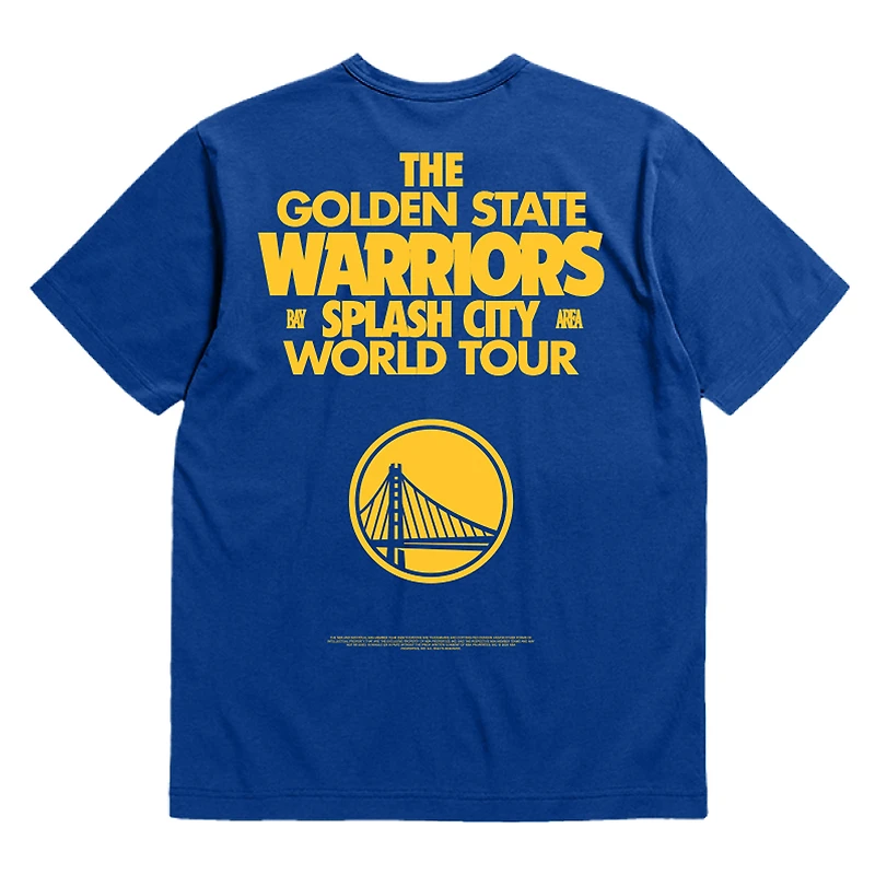 Unisex Bleacher Report x Mitchell & Ness Royal Golden State Warriors World Tour T-Shirt