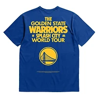 Unisex Bleacher Report x Mitchell & Ness Royal Golden State Warriors World Tour T-Shirt