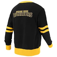 Pull cardigan unisexe FISLL noir Golden State Warriors Logoman Shadow Collection à boutons complets