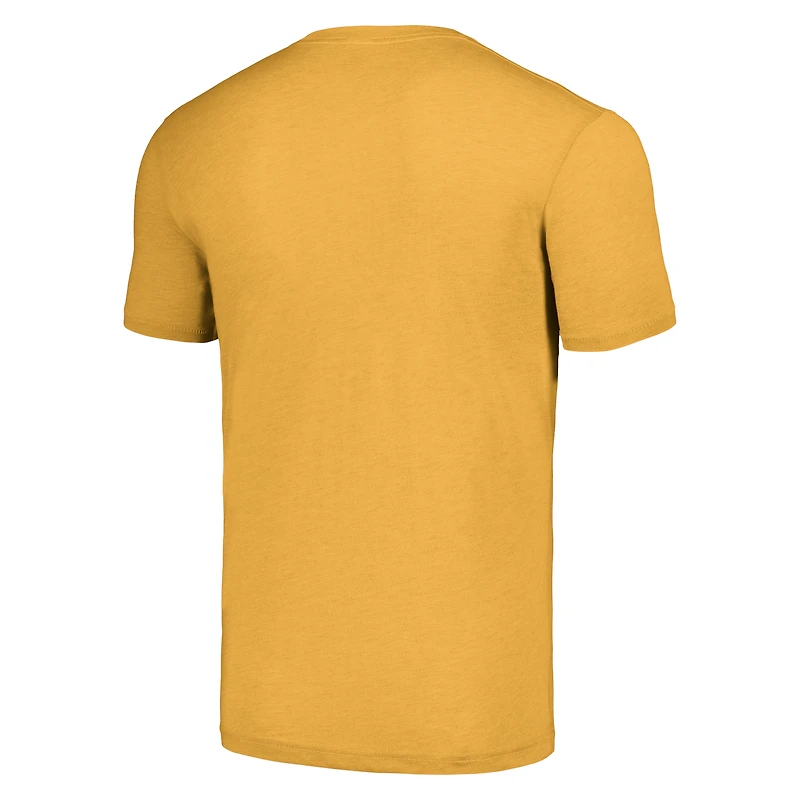 Unisex Homage Stephen Curry Gold Golden State Warriors SkyBox Player Tri-Blend T-Shirt