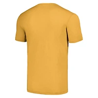 Unisex Homage Stephen Curry Gold Golden State Warriors SkyBox Player Tri-Blend T-Shirt