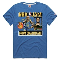 T-shirt unisexe hommage Stephen Curry Royal Golden State Warriors NBA Jam Tri-Blend
