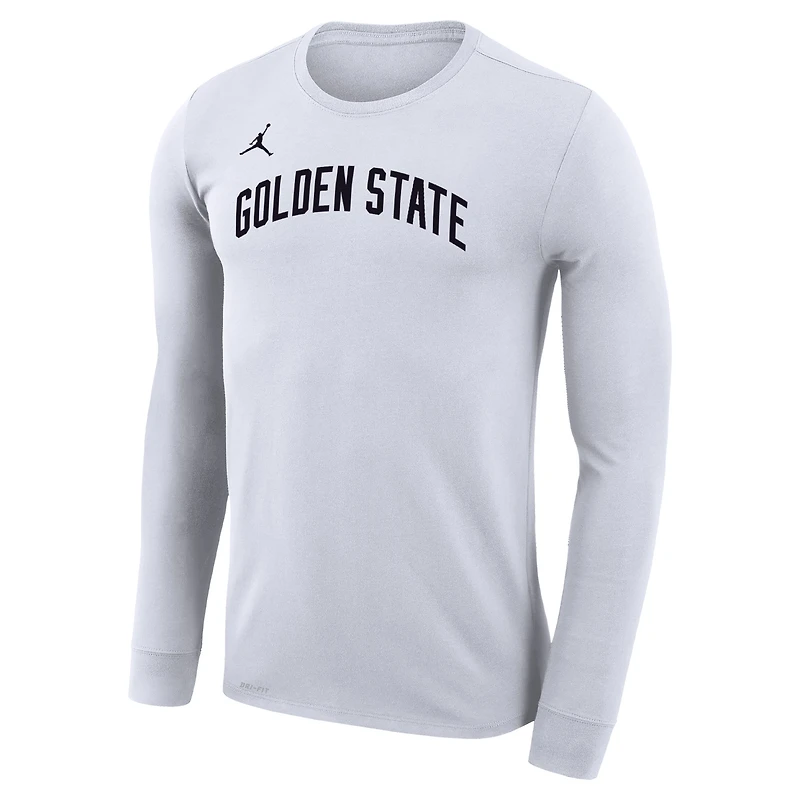 Unisex Jordan Brand White Golden State Warriors Statement Edition Legend Performance Long Sleeve T-Shirt