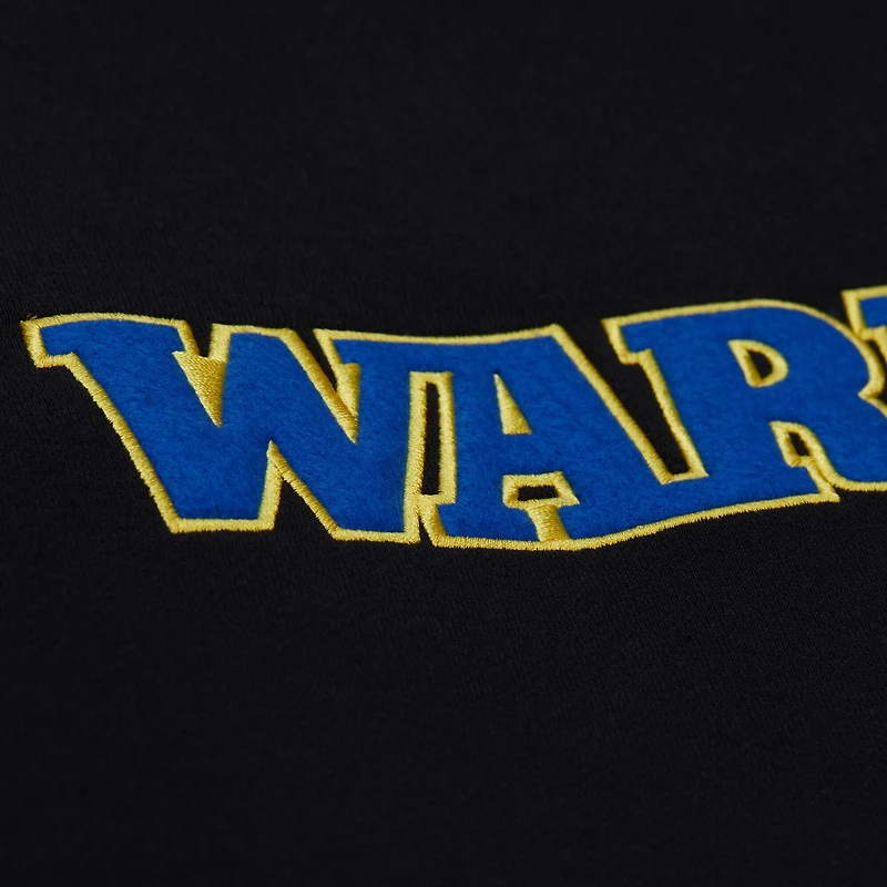 Unisex Mitchell & Ness Black Golden State Warriors Vintage Heavyweight Hoodie