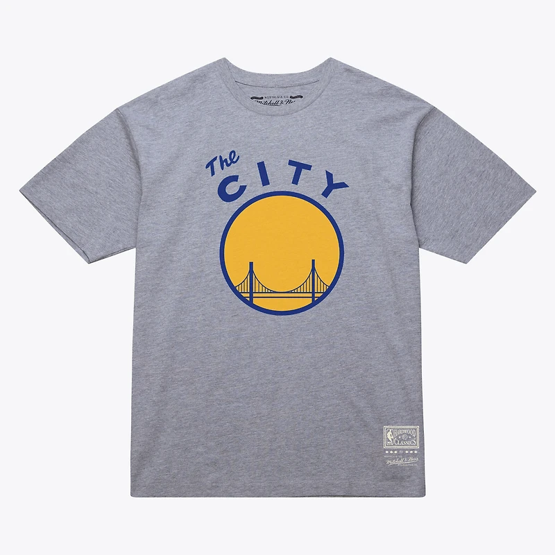 Unisex Mitchell & Ness  Royal Golden State Warriors Hardwood Classics Arch T-Shirt