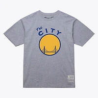 Unisex Mitchell & Ness  Royal Golden State Warriors Hardwood Classics Arch T-Shirt