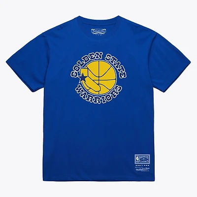 Unisex Mitchell & Ness  Royal Golden State Warriors Hardwood Classics Arch T-Shirt