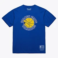Unisex Mitchell & Ness  Royal Golden State Warriors Hardwood Classics Arch T-Shirt
