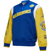 Unisex Mitchell & Ness Royal Golden State Warriors Vintage Team Origins Satin Full-Snap Jacket