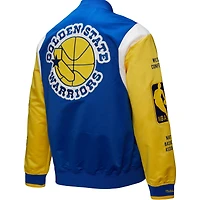 Unisex Mitchell & Ness Royal Golden State Warriors Vintage Team Origins Satin Full-Snap Jacket