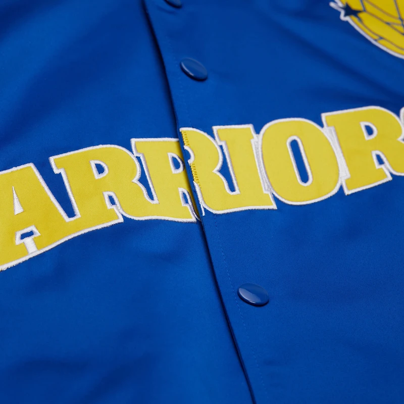 Unisex Mitchell & Ness Royal Golden State Warriors Vintage Team Origins Satin Full-Snap Jacket