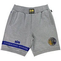 Short unisexe NBA x Two Hype Heather Grey Golden State Warriors Culture & Hoops Premium Classic en polaire