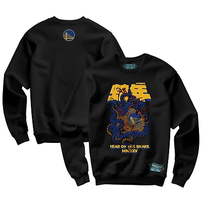 Sweat-shirt unisexe NBALab x Hyperfly Black Golden State Warriors Collection Année du serpent Nouvel An lunaire