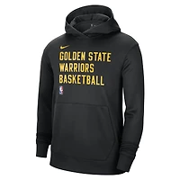 Unisex Nike Black Golden State Warriors 2023/24 Performance Spotlight On-Court Practice Pullover Hoodie