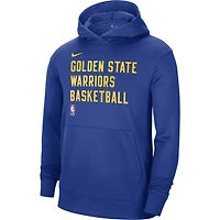 Sweat à capuche unisexe Nike Royal Golden State Warriors 2023/24 Spotlight On-Court Practice