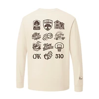 Unisex Oaklandish  Bone Golden State Warriors 2025/26 City Edition Pirate Letter Long Sleeve T-Shirt