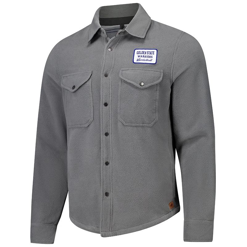 Chemise à manches longues unisexe Sportiqe Charcoal Golden State Warriors High Country Reeves boutons