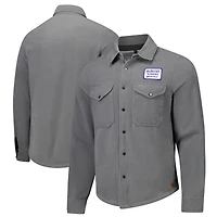 Chemise à manches longues unisexe Sportiqe Charcoal Golden State Warriors High Country Reeves boutons