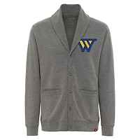 Pull cardigan unisexe à manches longues et boutons en gris chiné Sportiqe Golden State Warriors Henshaw