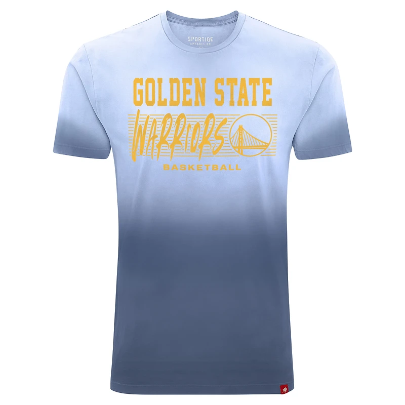 Unisex Sportiqe Royal Golden State Warriors Bingham Sun-Fade T-Shirt