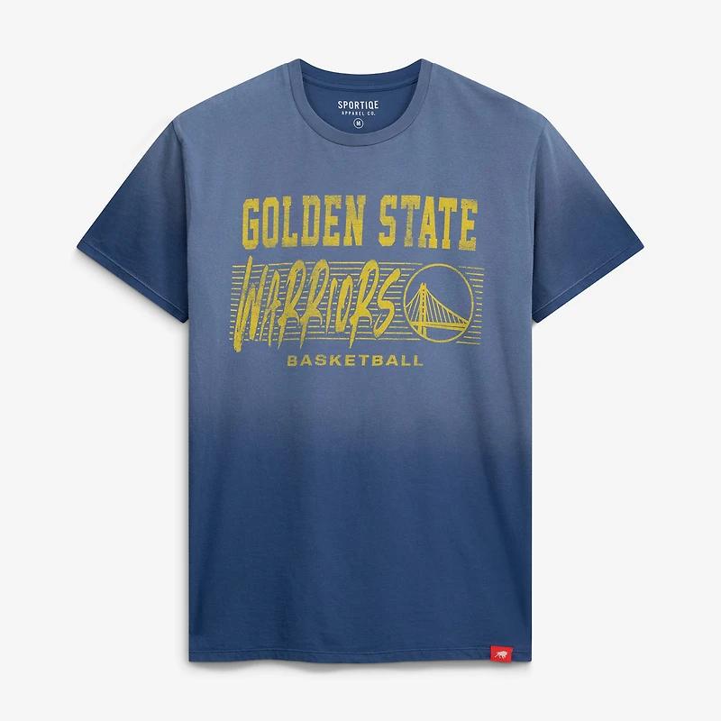 T-shirt unisexe Sportiqe Royal Golden State Warriors Bingham Sun-Fade