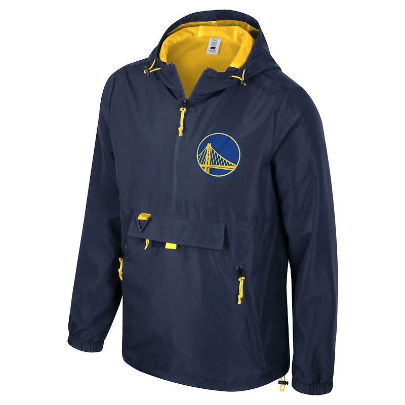 Unisex Stadium Essentials Navy Golden State Warriors Compete Quarter-Zip Hoodie Jacket