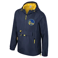 Unisex Stadium Essentials Navy Golden State Warriors Compete Quarter-Zip Hoodie Jacket