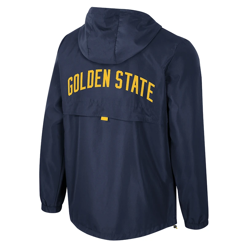 Unisex Stadium Essentials Navy Golden State Warriors Compete Quarter-Zip Hoodie Jacket