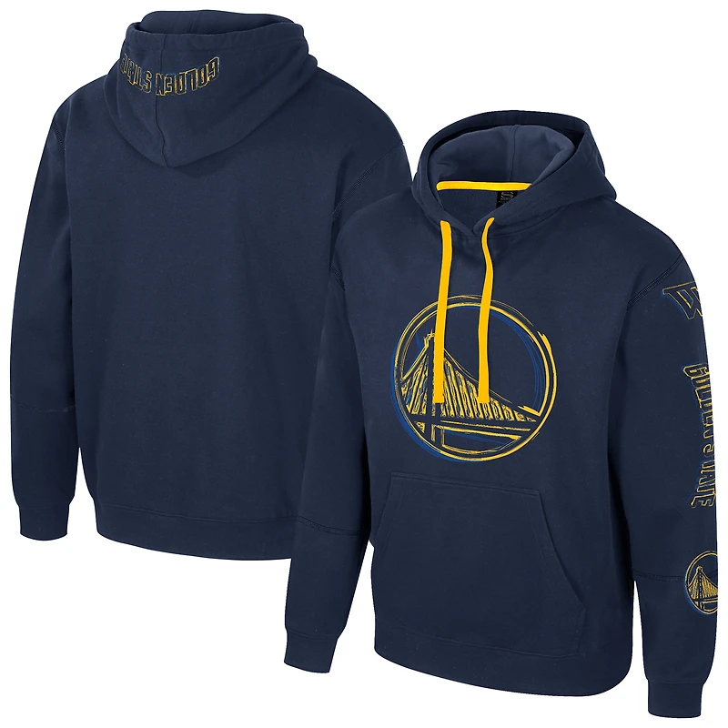 Unisex Stadium Essentials Navy Golden State Warriors Elementized Pullover Hoodie