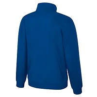 Unisex Stadium Essentials Royal Golden State Warriors  Varsity Trainer Quarter-Zip Pullover