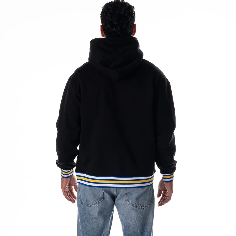 Unisex The Wild Collective Black Golden State Warriors Custom Rib Tonal Premium Hoodie