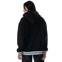 Sweat à capuche unisexe The Wild Collective noir Golden State Warriors personnalisé côtelé ton sur de qualité supérieure