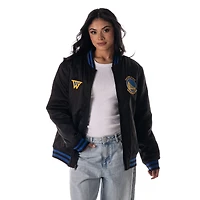 Unisex The Wild Collective  Black Golden State Warriors Full-Snap Bomber Jacket