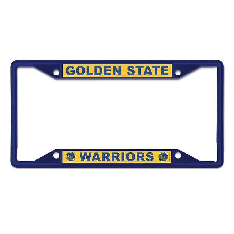 Cadre de plaque d'immatriculation WinCraft Golden State Warriors couleur chrome