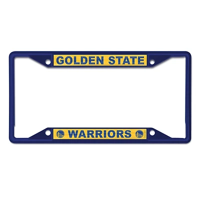 Cadre de plaque d'immatriculation WinCraft Golden State Warriors couleur chrome